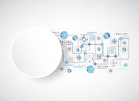 Abstract technology concept of business background. Stock Illustration