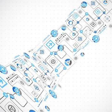 Abstract technology concept of business background. 스톡 일러스트