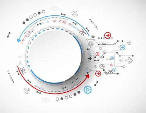 Abstract technology concept of business background Illustrazione stock
