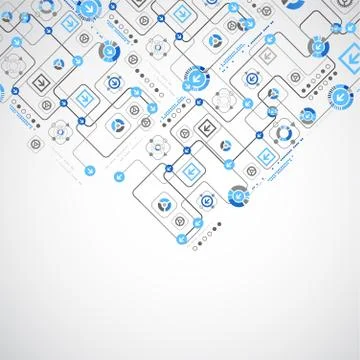 Abstract technology concept of business background. 스톡 일러스트