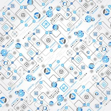 Abstract technology concept of business background. Illustrazione stock