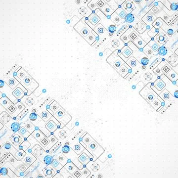 Abstract technology concept of business background. 스톡 일러스트