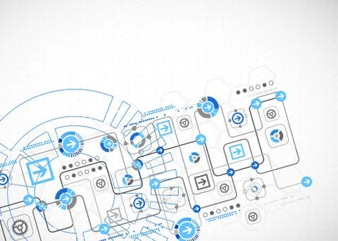 Abstract technology concept of business background. Stock Illustration