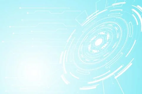 Abstract technology concept circle circuit digital link on hi tech future Stock Illustration