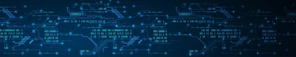 Abstract technology concept. Circuit board, high computer color background. V Stock Illustration