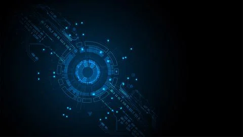 Abstract technology concept. Circuit board, high computer color background. V Stock Illustration