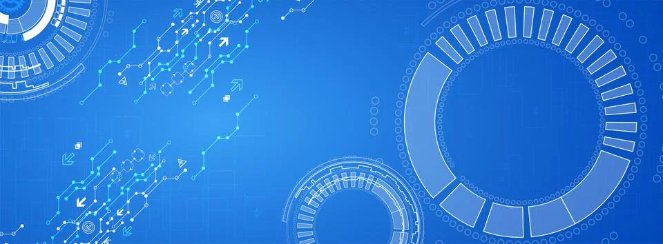 Abstract technology concept. Circuit board, high computer color background. V Stock Illustration
