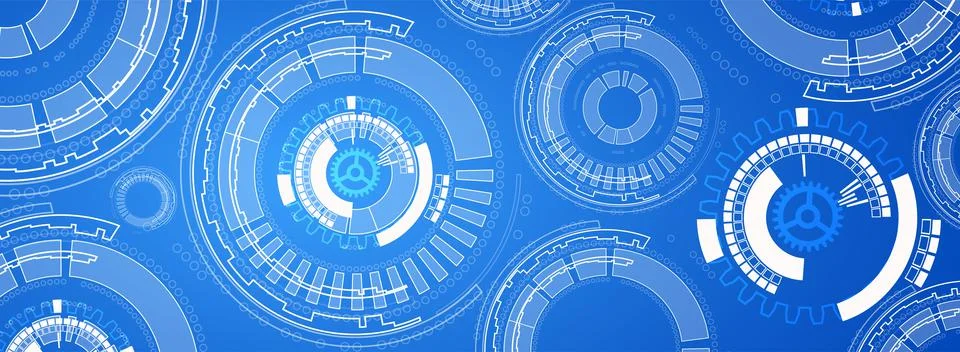 Abstract technology concept. Circuit board, high computer color background. V Stock Illustration