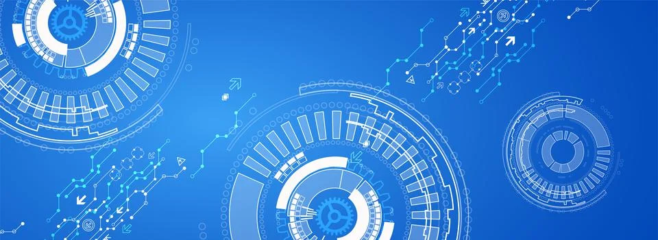 Abstract technology concept. Circuit board, high computer color background. V Stock Illustration
