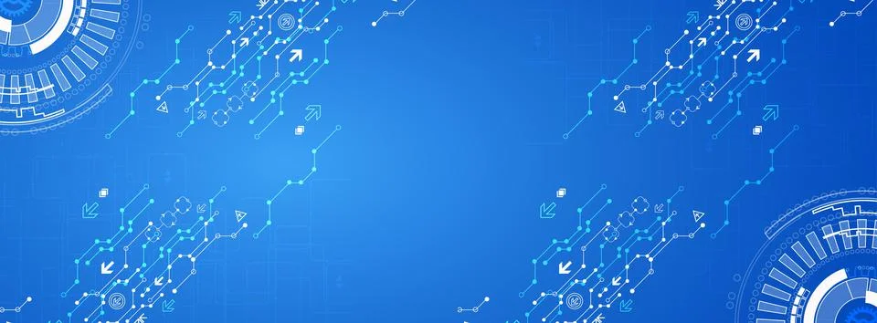 Abstract technology concept. Circuit board, high computer color background. V Stock Illustration