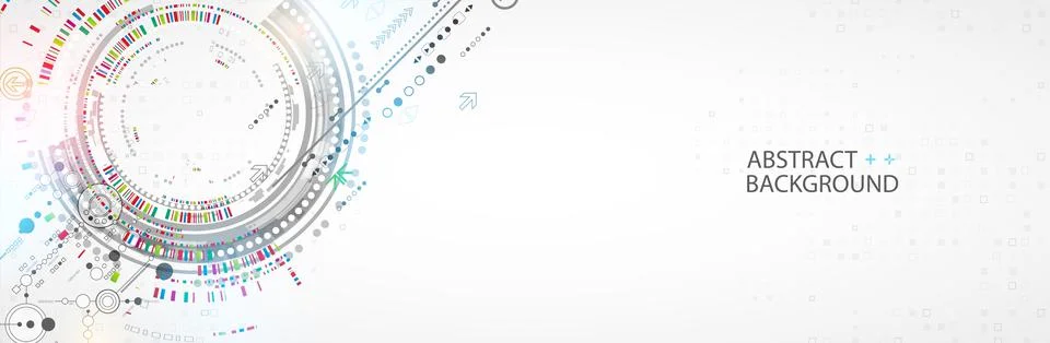 Abstract technology concept. Circuit board, high computer color background. V Stock Illustration