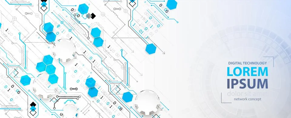 Abstract technology concept. Circuit board, high computer color background. V イラスト素材