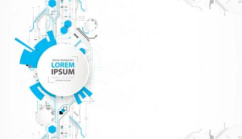 Abstract technology concept. Circuit board, high computer color background. V Illustrazione stock