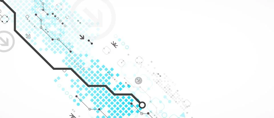 Abstract technology concept. Circuit board, high computer color background. V Stock Illustration