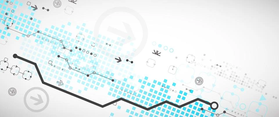 Abstract technology concept. Circuit board, high computer color background. V Stock Illustration