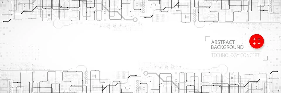 Abstract technology concept. Circuit board, high computer background. Vector  Stock Illustration