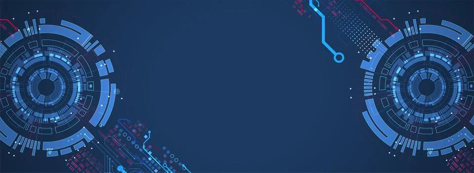 Abstract technology concept. Circuit board, high computer color background. V Illustrazione stock