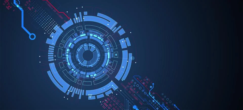 Abstract technology concept. Circuit board, high computer color background. V 스톡 일러스트