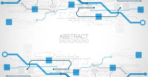 Abstract technology concept. Circuit board, high computer color background. V Stock Illustration