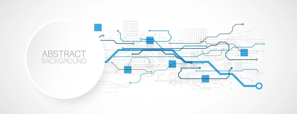 Abstract technology concept. Circuit board, high computer color background. V Stock Illustration