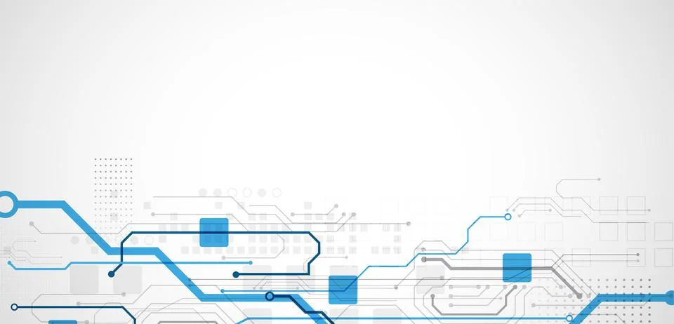 Abstract technology concept. Circuit board, high computer color background. V Stock Illustration