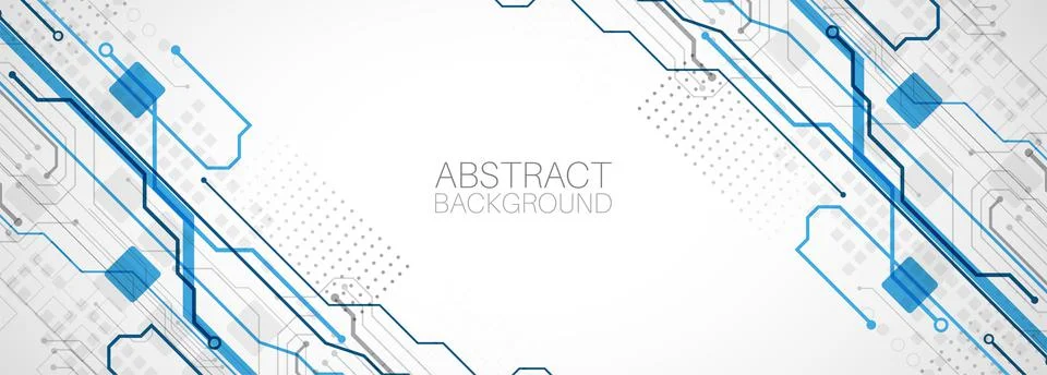 Abstract technology concept. Circuit board, high computer color background. V Stock Illustration