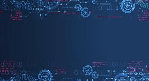 Abstract technology concept. Circuit board, high computer color background. V Stock Illustration