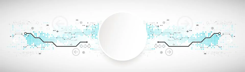 Abstract technology concept. Circuit board, high computer color background. V Stock Illustration
