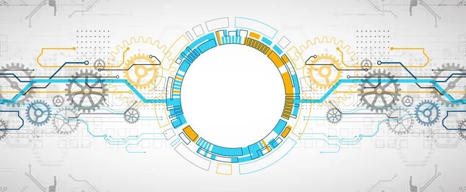 Abstract technology concept. Circuit board, high computer color background. V 스톡 일러스트