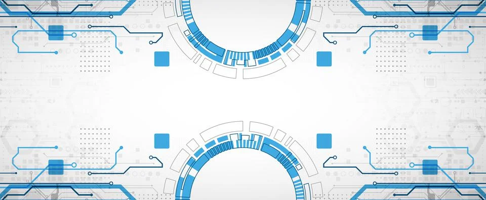 Abstract technology concept. Circuit board, high computer color background. V Stock Illustration