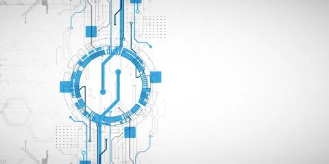 Abstract technology concept. Circuit board, high computer color background. V イラスト素材