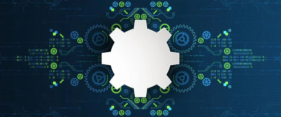 Abstract technology concept. Computer code background. Vector illustration Stock Illustration