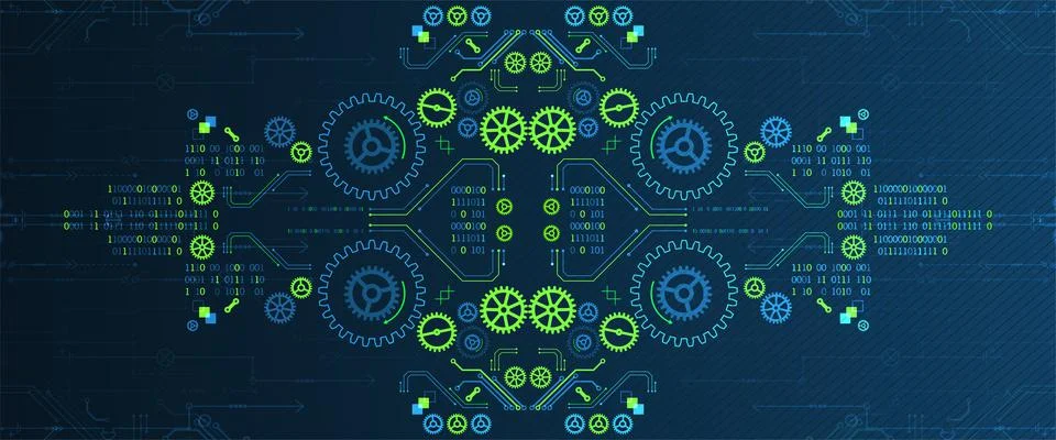 Abstract technology concept. Computer code background. Vector illustration Stock Illustration
