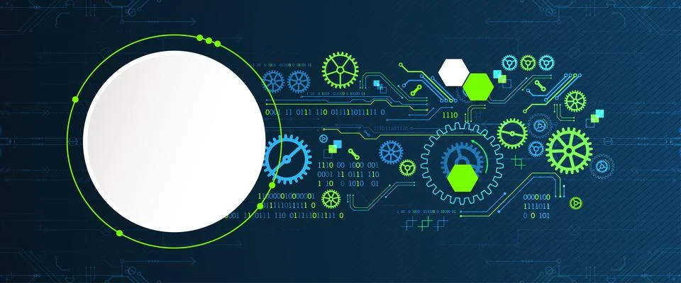 Abstract technology concept. Computer code background. Vector illustration Stock Illustration