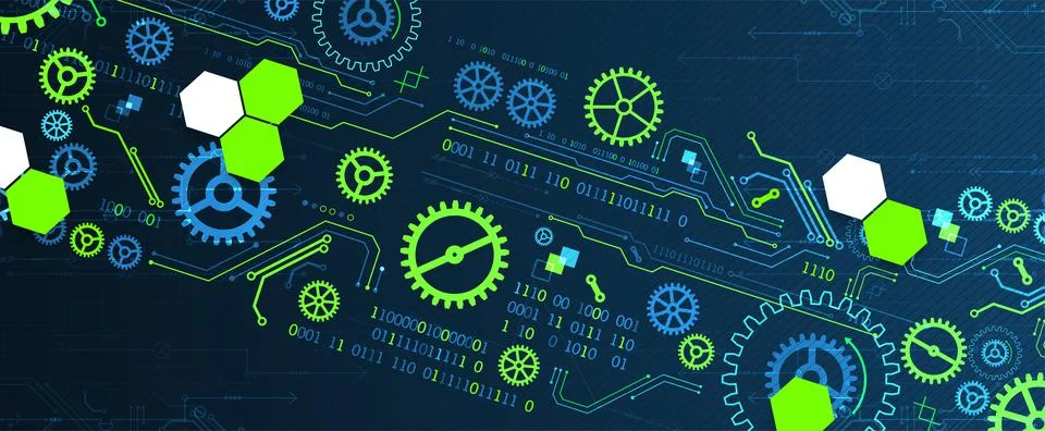 Abstract technology concept. Computer code background. Vector illustration Stock Illustration
