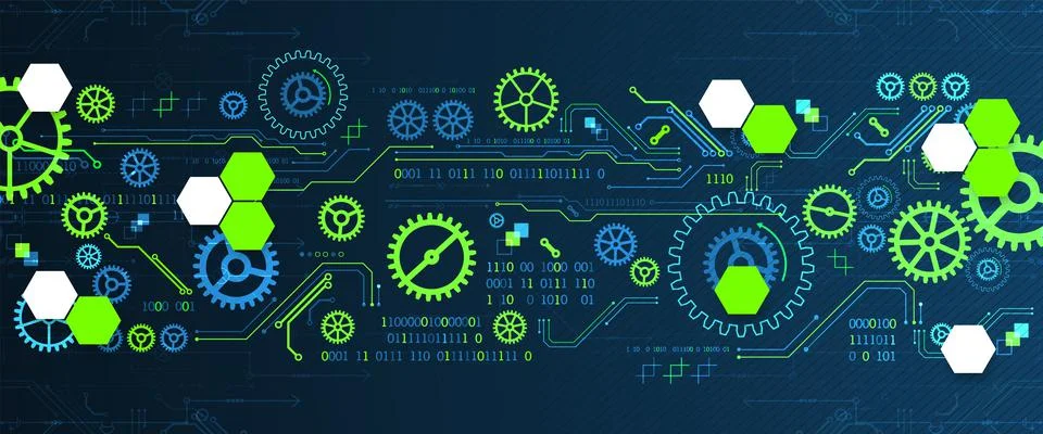 Abstract technology concept. Computer code background. Vector illustration Stock Illustration