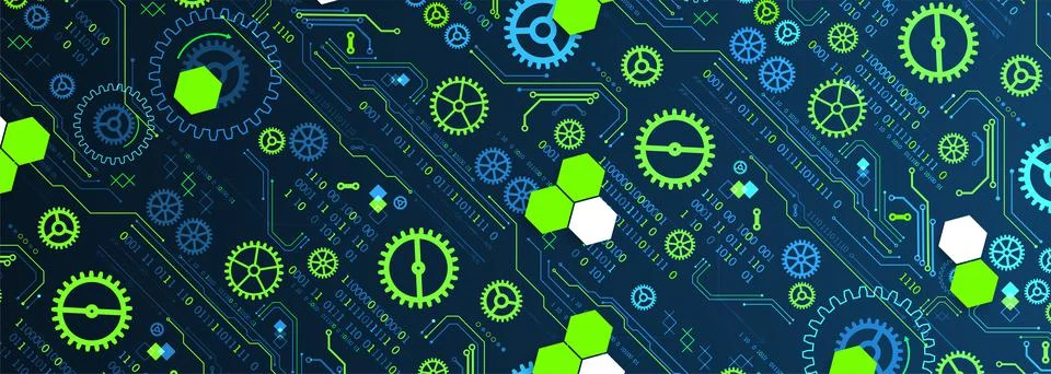 Abstract technology concept. Computer code background. Vector illustration Stock Illustration