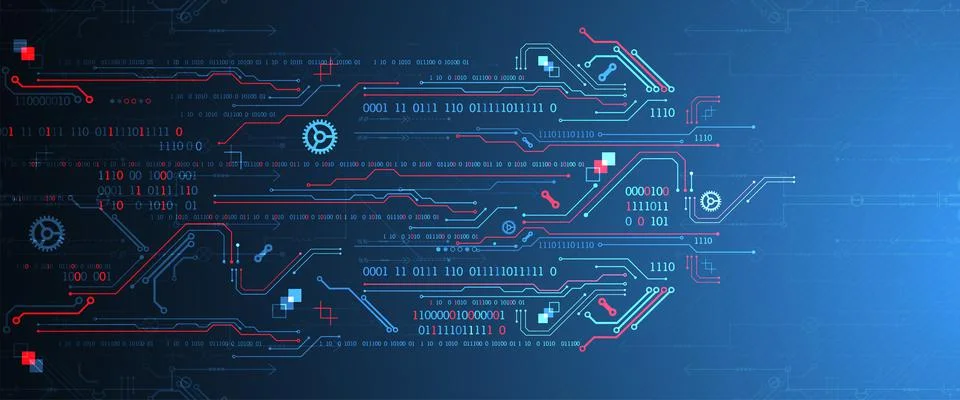 Abstract technology concept. Computer code background. Vector illustration Stock Illustration
