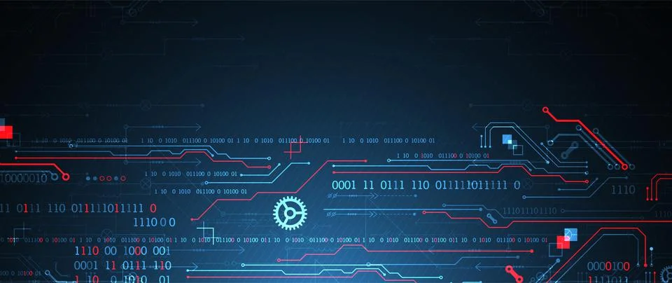 Abstract technology concept. Computer code background. Vector illustration Stock Illustration