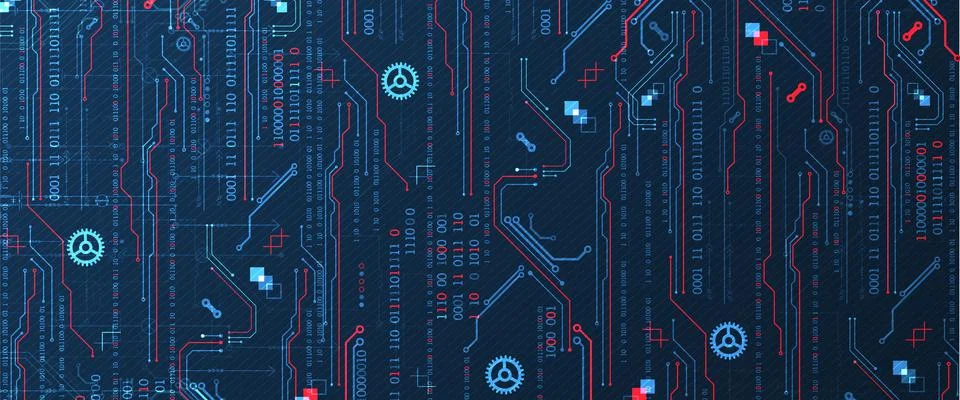 Abstract technology concept. Computer code background. Vector illustration Illustrazione stock