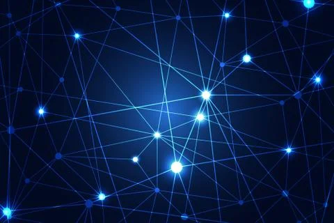 Abstract technology concept digital link on hi tech blue background Stock-Illustration