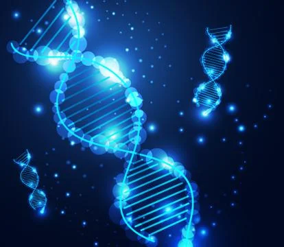 Abstract technology concept DNA on hi tech background 스톡 일러스트