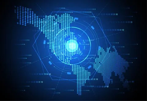 Abstract technology concept global network connection futuristic earth globe  Stock-Illustration