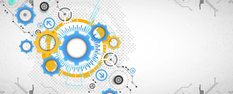Abstract technology concept. High computer color background. Vector illustrat Stock Illustration