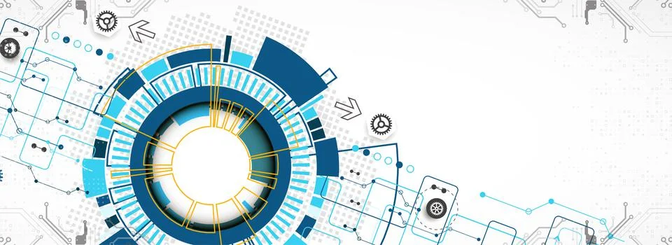 Abstract technology concept. High computer color background. Vector illustrat Stock Illustration