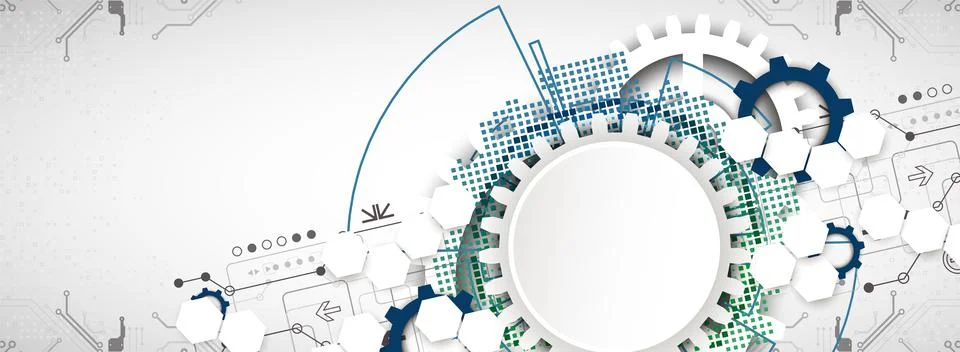 Abstract technology concept. High computer color background. Vector illustrat Stock Illustration