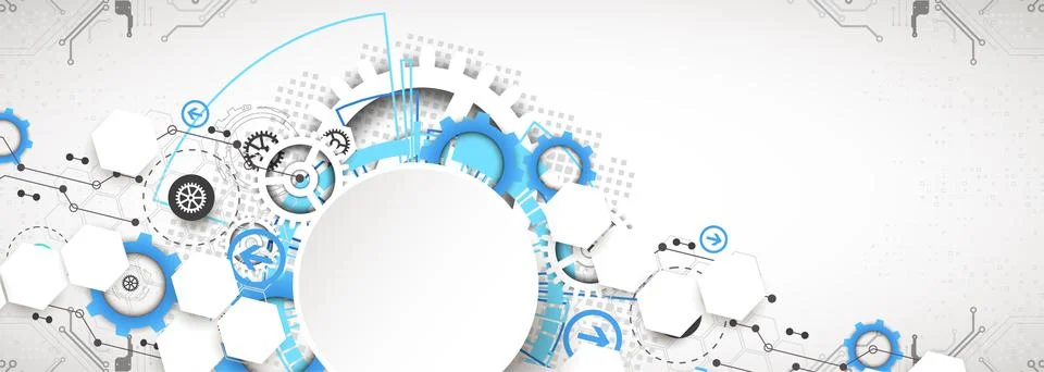 Abstract technology concept. High computer color background. Vector illustrat Stock Illustration