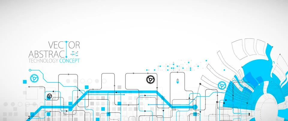 Abstract technology concept. High computer color background. Vector illustrat Illustrazione stock
