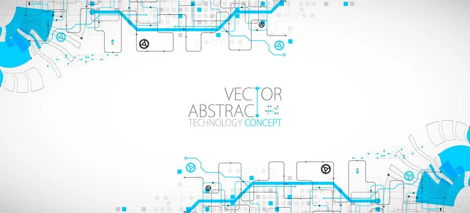 Abstract technology concept. High computer color background. Vector illustrat Stock Illustration