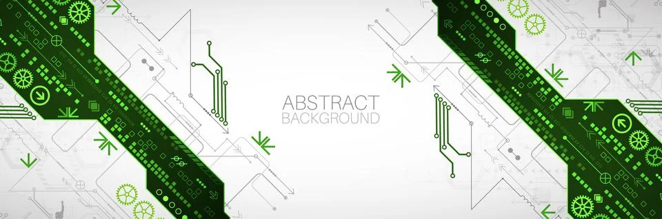 Abstract technology concept. High computer color background. Vector illustrat Stock Illustration